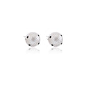 Elegant French Black Polka Dot Cotton Pearl Studs With Silver Needle Alloy Posts Women's Earrings view 5
