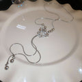 Silver Alloy Adjustable Butterfly Bead Tassel Sweater Necklace, Light Luxury Women's Jewelry view 4