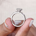 Light Luxury Zircon Ring For Women, Four Prong Engagement Banquet Finger Ring Fashion Jewelry view 3