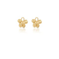 Statement Metal Heart Butterfly Flower Earrings For Women, Wrinkled Texture Fashion Jewelry view 5