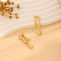 Statement Metal Heart Butterfly Flower Earrings For Women, Wrinkled Texture Fashion Jewelry view 4