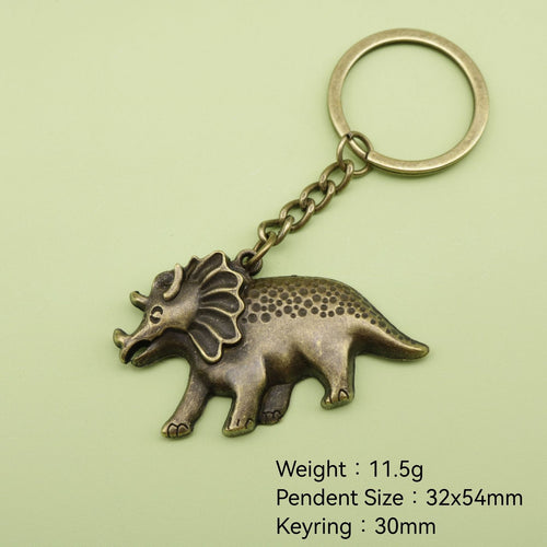 Zinc Alloy Dinosaur Minimalist Keychain Bag Charm Gift