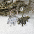 Zinc Alloy Dinosaur Minimalist Keychain Bag Charm Gift view 3