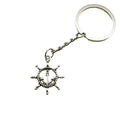 Zinc Alloy Ship Wheel Anchor Keychain Nautical Bag Charm view 5