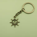 Zinc Alloy Ship Wheel Anchor Keychain Nautical Bag Charm view 6