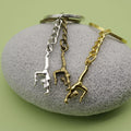 Zinc Alloy Gymnast Athlete Keychain Sports Bag Charm view 3