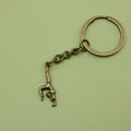 Zinc Alloy Gymnast Athlete Keychain Sports Bag Charm view 6
