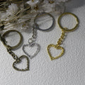 Metal Minimal Heart Keychain Bag Charm Wholesale Gift view 3