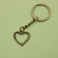 Metal Minimal Heart Keychain Bag Charm Wholesale Gift view 6