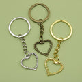 Metal Minimal Heart Keychain Bag Charm Wholesale Gift view 1