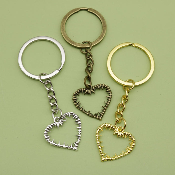 Metal Minimal Heart Keychain Bag Charm Wholesale Gift