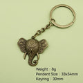 Metal Elephant Keychain Bag Charm – Antique Copper view 2