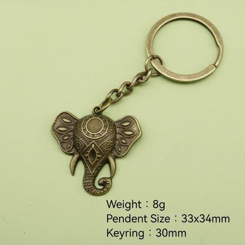 Metal Elephant Keychain Bag Charm – Antique Copper