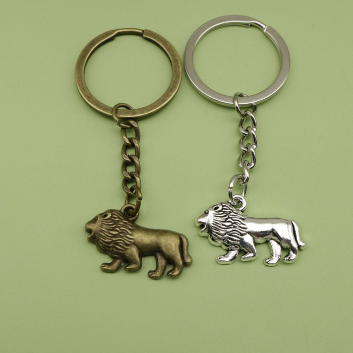 Zinc Alloy Minimalist Lion Keychain Bag Charm Gift