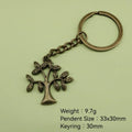 Metal Minimalist Tree Keychain Bag Charm Gift view 2