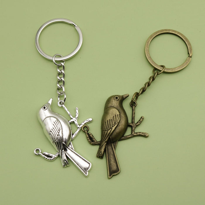 Metal Minimal Bird Keychain Bag Charm