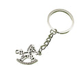 Metal Minimalist Rocking Horse Keychain Bag Charm Gift view 5