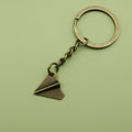 Metal Minimal Paper Plane Keychain Bag Charm Gift view 3