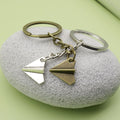 Metal Minimal Paper Plane Keychain Bag Charm Gift view 4