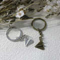 Metal Minimal Paper Plane Keychain Bag Charm Gift view 2