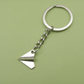 Metal Minimal Paper Plane Keychain Bag Charm Gift view 6