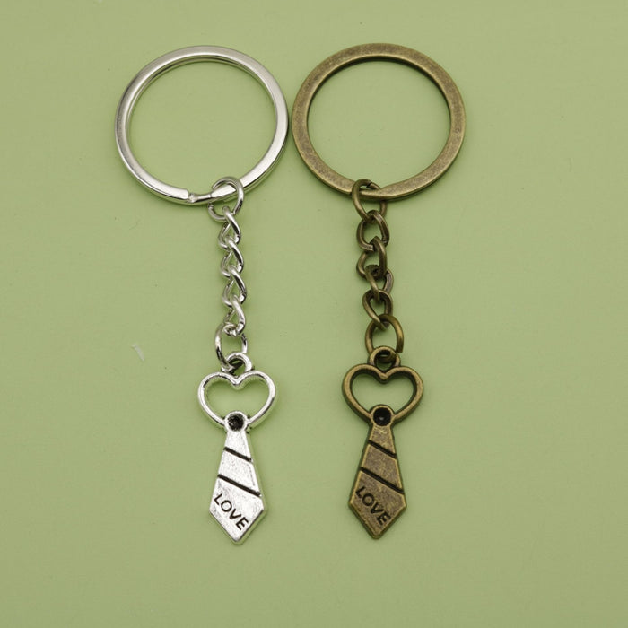 Zinc Alloy Necktie Keychain Gift Key Ring