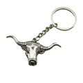 Metal Bull Head Keychain Bag Charm – Antique Copper view 5
