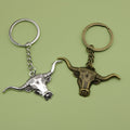 Metal Bull Head Keychain Bag Charm – Antique Copper view 1