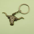 Metal Bull Head Keychain Bag Charm – Antique Copper view 6
