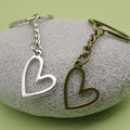 Zinc Alloy Heart Keychain Simple Bag Charm Key Ring view 4