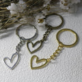 Zinc Alloy Heart Keychain Simple Bag Charm Key Ring view 3