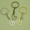Zinc Alloy Heart Keychain Simple Bag Charm Key Ring view 1