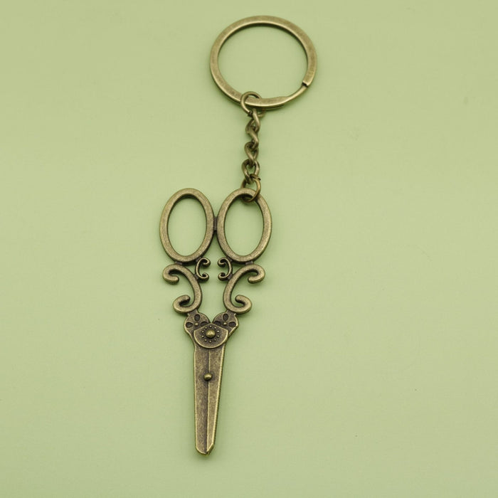 Metal Scissors Keychain Bag Charm