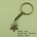 Zinc Alloy Snowflake Keychain Winter Bag Charm Gift view 2