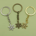Zinc Alloy Snowflake Keychain Winter Bag Charm Gift view 1