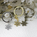 Zinc Alloy Snowflake Keychain Winter Bag Charm Gift view 3