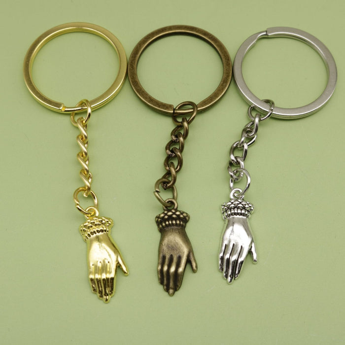 Zinc Alloy Simple Palm Hand Keychain Bag Charm Gift