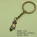Zinc Alloy Simple Palm Hand Keychain Bag Charm Gift view 2