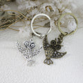 Metal Simple Owl Keychain Bag Charm Key Ring view 3