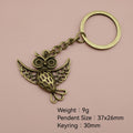 Metal Simple Owl Keychain Bag Charm Key Ring view 2