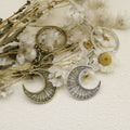 Metal Hollow Moon Keychain Bag Charm Key Ring view 3