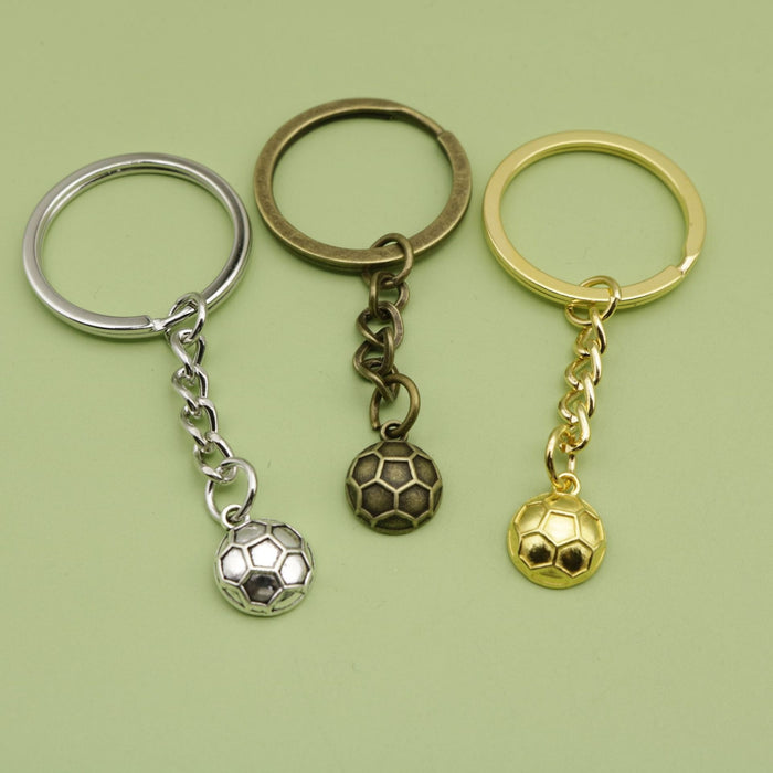 Zinc Alloy Soccer Ball Keychain For Sports Gift
