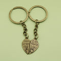 Metal Romantic Couple Pendant Keychain Bag Charm Gift view 1