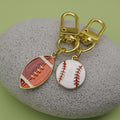 Zinc Alloy Minimalist Sports Ball Keychain Bag Charm Gift view 4