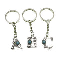 Zinc Alloy Letter Keychain Bag Charm Gift view 5