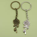 Zinc Alloy Rose Flower Keychain Bag Charm Gift view 1