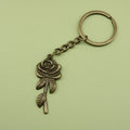 Zinc Alloy Rose Flower Keychain Bag Charm Gift view 6