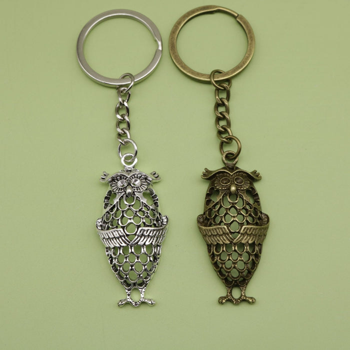 Zinc Alloy Simple Owl Keychain Bag Charm Gift (3711)