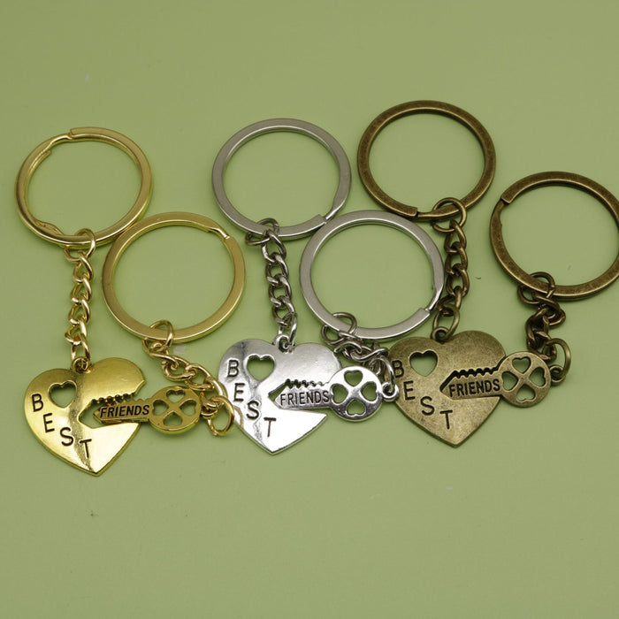 Metal Heart Lock Keychain Bag Charm