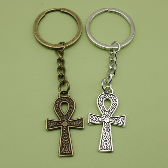 Metal Cross Keychain Bag Charm